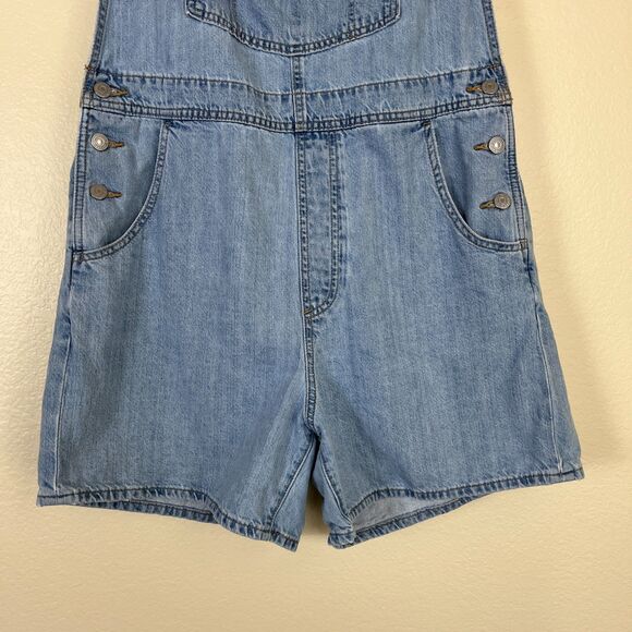 Levi's Vintage Two Horse Brand Denim Women Size XL Shortalls Bib Overalls Shorts - Picture 8 of 8